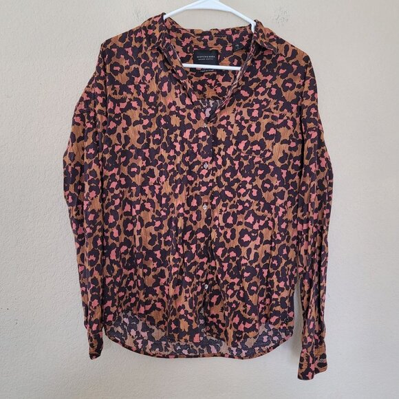 Scotch & Soda Tops - Scotch & Soda Field Womens Shirt Size Small Animal Print Lightweight Collared